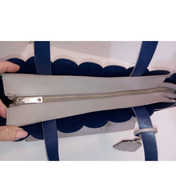 SOLD Kate Spade Magnolia Street Mina taupe leather crossbody satchel purse - Picture 8 of 14